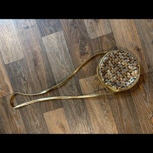 Circle gold crossbody bag
